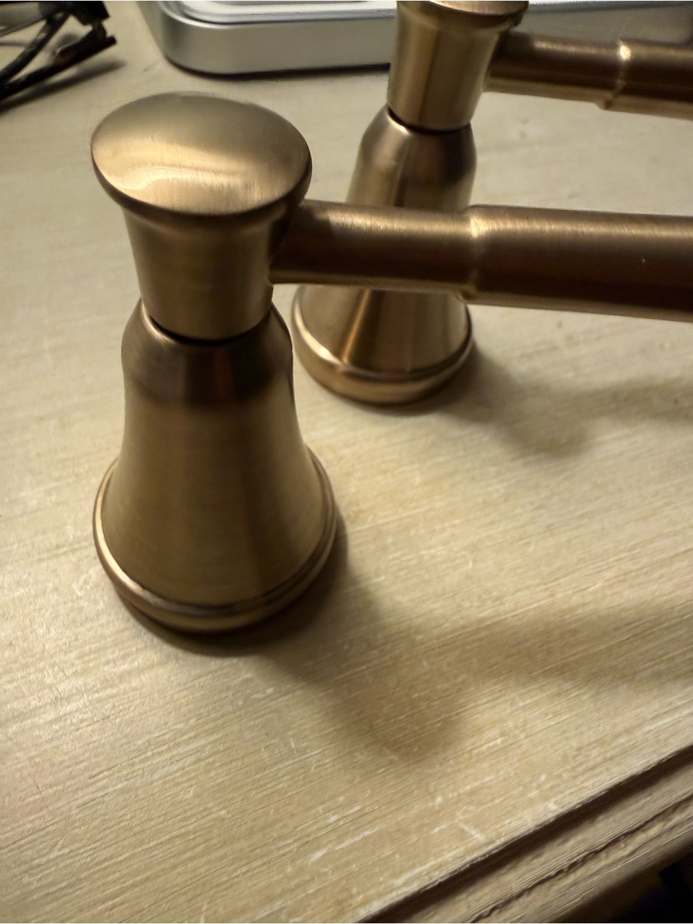 Brushed Bronze Bathroom Faucet Handles - Home Bath